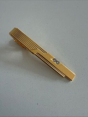 ZEPHYR Vintage Tie Clip Clasp Signed Pegasus Logo Geometric Mid-Century Business